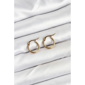 316L Çelik Gold Renk 12 mm Halka Kadın Küpe