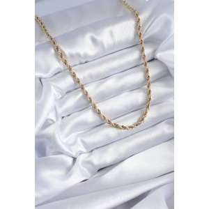 316L Çelik Gold Renk 60 cm Burgu Model Kadın Kolye