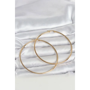 316L Çelik Gold Renk 70 mm Kadın Halka Küpe