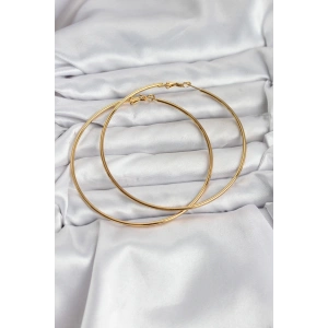 316L Çelik Gold Renk 75 mm Halka Küpe