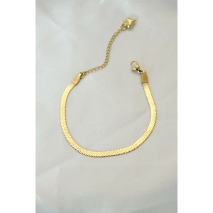 316L Çelik Gold Renk İtalyan Zincirli Bileklik