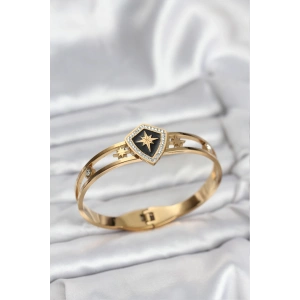 316L Çelik Gold Renk Kutup Yıldızı Kelepçe Bileklik