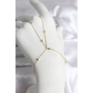 316L Çelik Gold Renk Topçuk Zincir Model Kadın Şahmeran