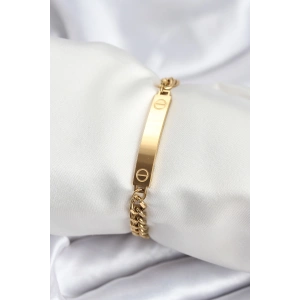 316L Çelik Gold Renk Yazı Yazmaya Uygun Kadın Bileklik
