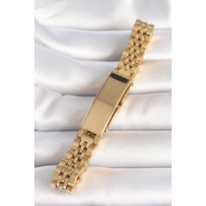 316L Çelik Gold Renk Zincir Künye Model Erkek Bileklik
