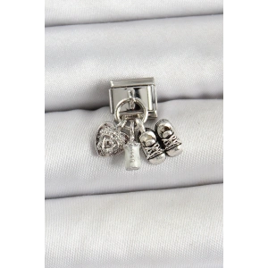 316L Çelik Gümüş Renk Bebek Konsept Nomination Charm