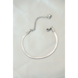 316L Çelik Gümüş Renk İtalyan Zincirli Bileklik