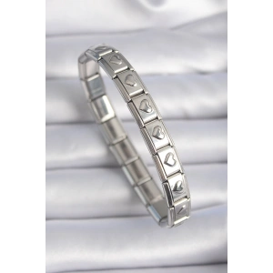 316L Çelik Gümüş Renk Kalp İşleme Nomination Charm Bileklik