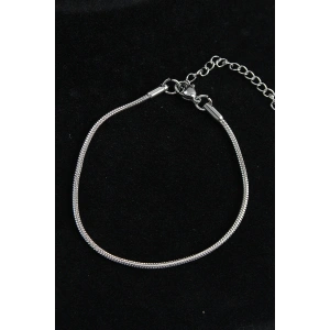 316L Çelik Oval İtalyan Model Gümüş Renk Erkek Bileklik