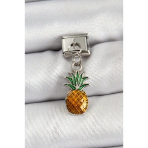 316L Çelik Sallantılı Ananas Model Gümüş Renk Nomination Charm