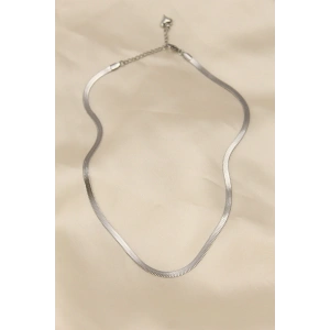 316L Çelik Silver Renk 45 cm İtalyan Zincir Model Kadın Kolye
