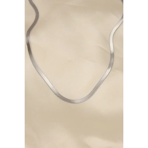 316L Çelik Silver Renk 45 cm İtalyan Zincir Model Kadın Kolye