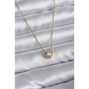 316L Çelik Zincir Gold Renk Charm Kadın Kolye