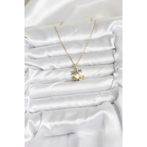 316L Çelik Zincir Gold Renk Chirtsmas Bell Model Yılbaşı Temalı Kadın Kolye