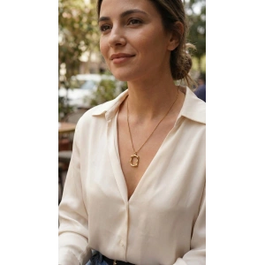 316L Çelik Zincir Gold Renk Model Kadın Kolye