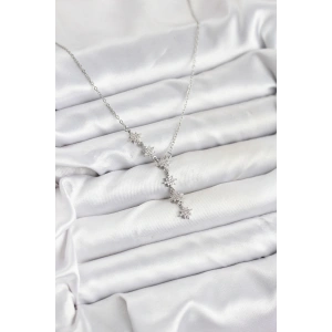 316L Çelik Zincir Gümüş Renk Kutup Yıldızı Model Kadın Kolye