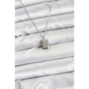 316L Çelik Zincir Gümüş Renk Minimal Kutup Yıldızı Model Kadın Kolye