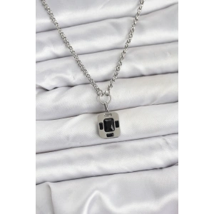 316L Çelik Zincir Gümüş Renk Vintage Model Kadın Kolye