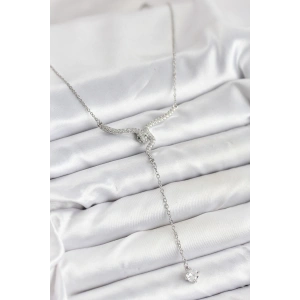 316L Çelik Zincir Gümüş Renk Yılan Model Y Kolye