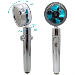 360 Derece Dönebilen Pervaneli Turbo  Duş Başlığı