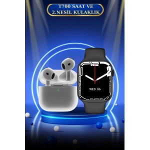 3.Nesil TWS Bluetooth Kulaklık ve Dokunmatik Ekran Akıllı Saat Sesli Görüşme