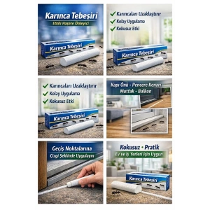 4 Adet Haşere Tebeşiri  Böcek Önleyici Tebeşir  Etkili Hamam Böceği Ve Karınca Kovucu (74)