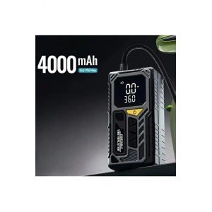 4000mah Ha Kompresörü Powerbank Özellikli Kompresör Araba Bisiklet Top Lastik Şişirme Pompası