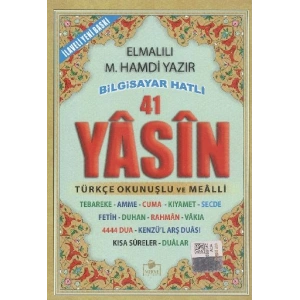 41 Yasin Bilgisayar Hatlı Tükçe Okunuşlu (Çanta Boy)