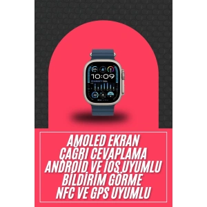 49mm Akıllı Saat Amoled Ekranlı Kadın Erkek Kol Saati Plastik Kordon Yeni Nesil