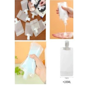 5 Adet Şeffaf Sıvı Kozmetik Çantaları Seyahat Losyon Şampuan Yüz i El Sabunu Ambalajı