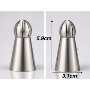 5li Profesyonel Rus Top Duy Ucu Seti – 5.9 cm Büyük Boy Paslanmaz Çelik a Sıkma ve Fırfır Uçları