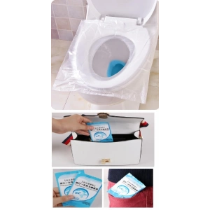 50 Adet Biyobozulur Klozet Kapağı Poşeti Seyahat Tipi Taşınabilir Klozet Kılıfı