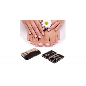 6 Parça Profesyonel Manikür Seti -Tırnak  Makası- Kaş Makas- Cımbız - Törpü Seti