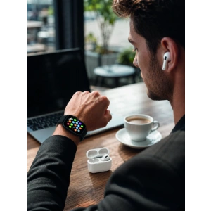 7 Kordonlu Akıllı Saat ve Bluetooth Kulaklık Seti Nabız Takibi, Bildirimler ve Spor Modları