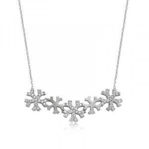 925 Ayar Gümüş Kar Taneleri Kadın Gümüş Kolye Pt0461131 (74)