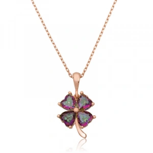 925 Ayar Gümüş Mistik Topaz Yonca Gümüş Kolye Pt2610851 (74)