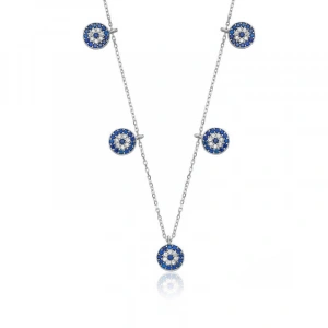 925 Ayar Gümüş Nazarlı Şans Kadın Gümüş Kolye Pt2610119 (74)