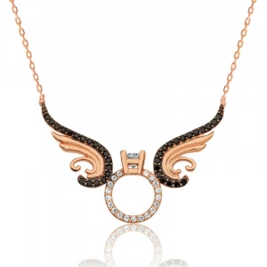 925 Ayar Gümüş Tek Taş Melek Kadın Gümüş Kolye Pt2610626 (74)