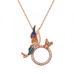 925 Ayar Gümüş Tek Taş Yüzüklü Kelebek Kadın Gümüş Kolye Pt2610863 (74)