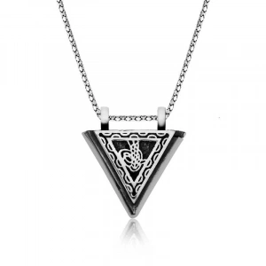 925 Ayar Gümüş Tuğralı Muskalık  Gümüş Kolye Pt2610658 (74)