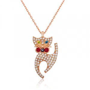 925 Ayar Gümüş Van Kedisi Gümüş Kadın Kolye Pt2610774 (74)