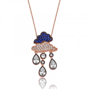 925 Ayar Gümüş Yağmur Bulutu Kadın Gümüş Kolye Pt2610361 (74)