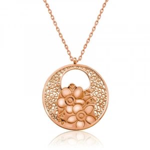 925 Ayar Gümüş Yaşam Çiçeği Gümüş Kolye T6258 (74)