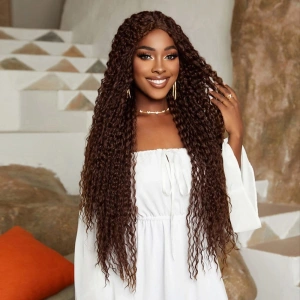 Afro Daa Fiber Sen Tül Peruk / Açık Kahve