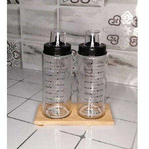 Ahşap Yağdanlık Altlığı 2 Bölmeli Yağlık Sosluk Standı (74)