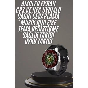 Akıllı Saat 1.5 Inç Amoled Ekran Çift Kordonlu GPS NFC Uyumlu