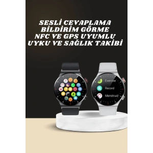 Akıllı Saat Amoled Ekran Bluetooth Bağlantılı Sesli Görüşme Nabız Ölçer