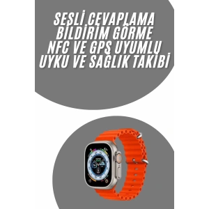 Akıllı Saat Android ve İOS Uyumlu 49 MM NFC Özelliği GPS Takibi