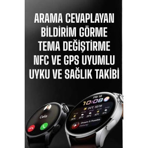 Akıllı Saat Bildirim Görme Amoled Ekran GPS Uyumlu Sesli Görüşme