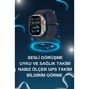 Akıllı Saat Bluetooth Bağlantılı NFC ve GPS Uyumlu Nabız Ölçer Sesli Görüşme